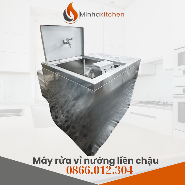 Mua Máy rửa vỉ nướng liền chậu giá rẻ Hà Nội – Minhakitchen- 하노이 저렴한 일체형 불판 세척기 구매