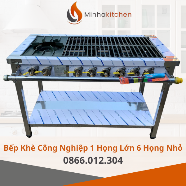 Địa chỉ chuyên bán Bếp Gas Khè Công Nghiệp Hàn Quốc 1 Họng Lớn 6 Họng Nhỏ uy tín, giá tốt