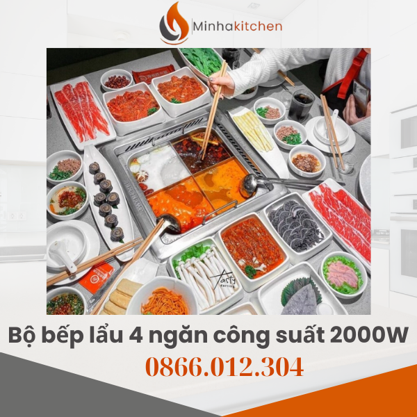 Cách sử dụng bếp lẩu 4 ngăn công suất 2000W