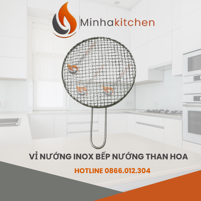 Vỉ Nướng Inox Dạng Lưới Tay Cầm Giá Thành Rẻ