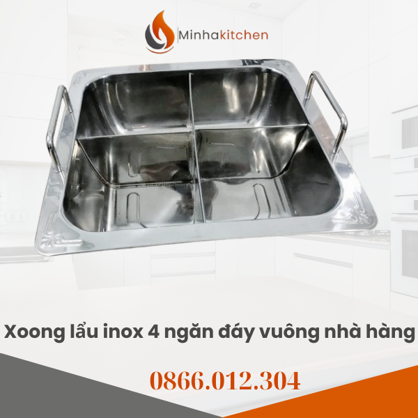 Giá bán xoong lẩu inox Hadilao 4 ngăn tại Hưng Yên?