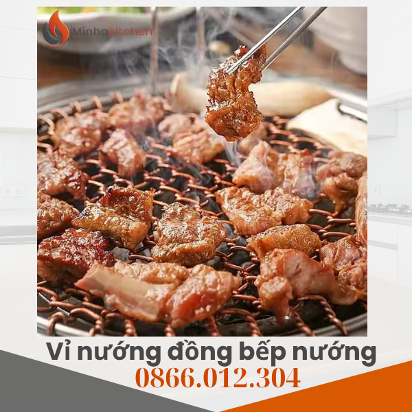 Vỉ nướng đồng chuyên bếp nướng than hoa