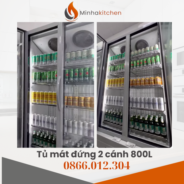 Giá bán tủ mát 2 cánh đứng 800 lít chất lượng, uy tín