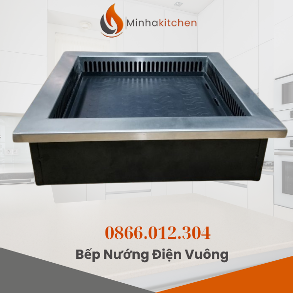 Bếp Nướng Điện Vuông Âm Bàn- 전기 사각 매립형 구이기
