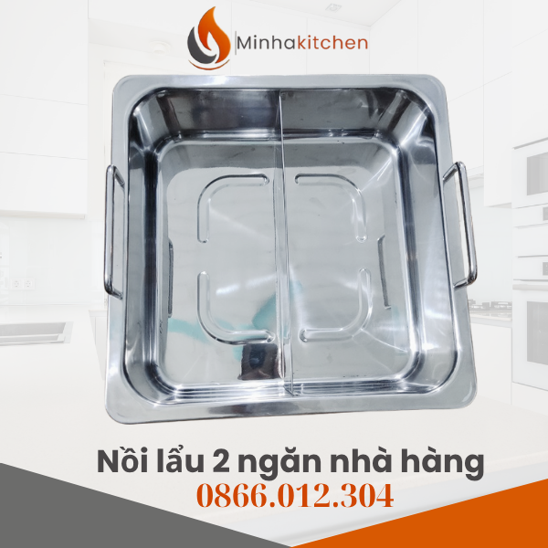 Mua Nồi lẩu inox 304 2 ngăn giá rẻ