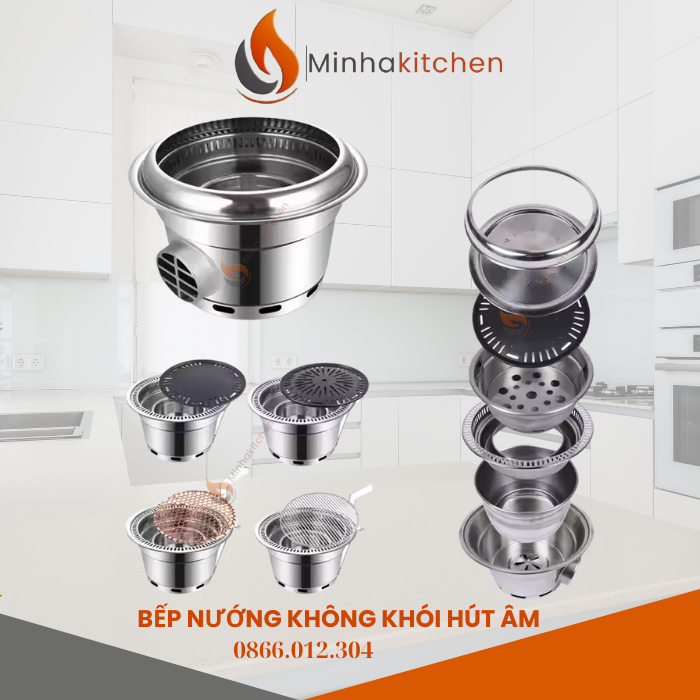 Chuyên cung cấp bếp nướng than hoa không khói hút âm giá tốt