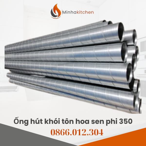 Giá bán ống hút khói tôn hoa sen phi 350 giá bao nhiêu Hà Nội? Giá ống hút khói tôn kẽm D350