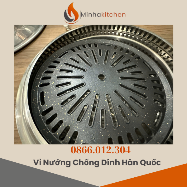 Tối Ưu Trải Nghiệm Nướng Không Khói Với Vỉ Gang Phủ Men Chống Dính
