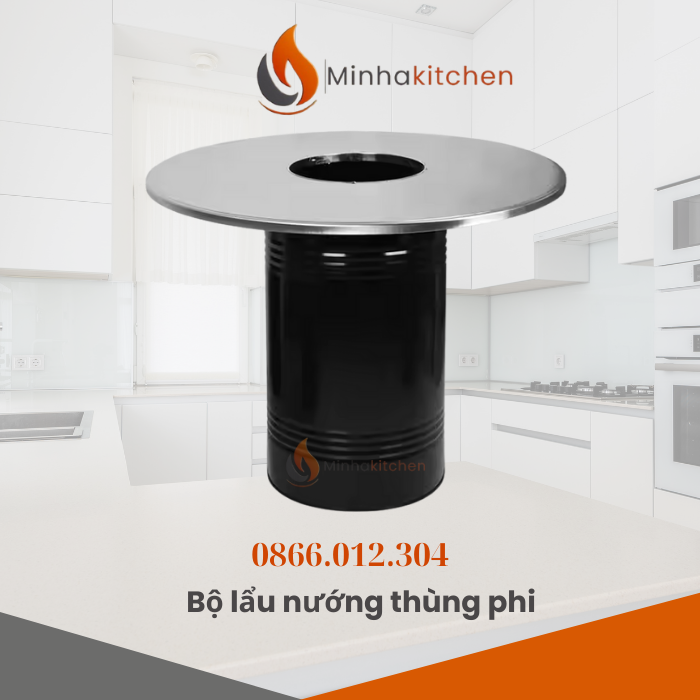 Bàn lẩu nướng thùng phi cho 4 người giá bao nhiêu?