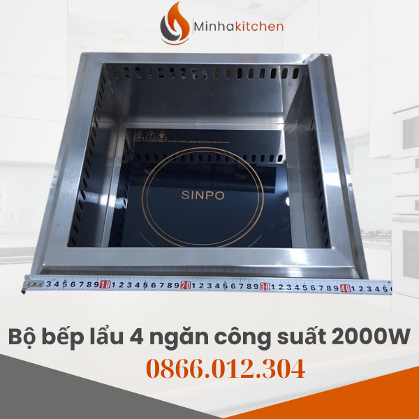 Giá bán Bếp Lẩu 4 Ngăn 2000W Nhà Hàng- mua bếp lẩu 4 ngăn giá rẻ