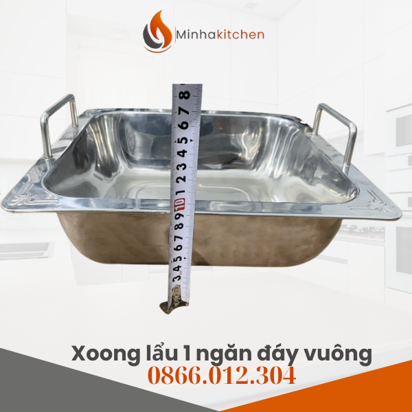 Nơi bán nồi lẩu vuông inox 1 ngăn giá rẻ, chất lượng tại Hà Nội / TP. HCM