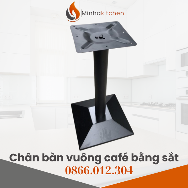 Giá chân bàn cafe sắt đế vuông chắc chắn