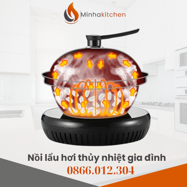 Nguyên lý hơi nước và làm nóng đều bên trong nồi lẩu hơi