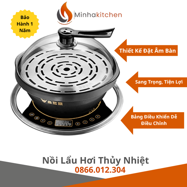 Bếp lẩu hơi thủy nhiệt minh ha kitchen cho quán