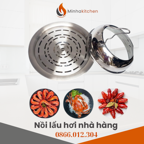 Khay hấp inox 304 và nồi sứ cho nhà hàng