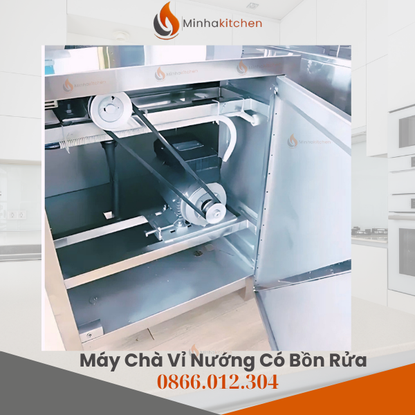 Máy rửa vỉ nướng inox liền chậu có vòi tiếp nước
