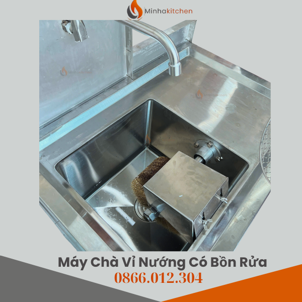 Chổi cọ inox máy rửa vỉ nướng cho nhà hàng