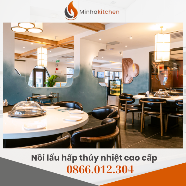 Nhà hàng dùng nồi lẩu hơi âm bàn phục vụ khách