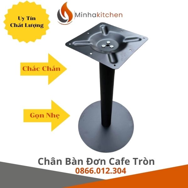 chân bàn trụ sắt mâm tròn cho quán cafe và trà sữa