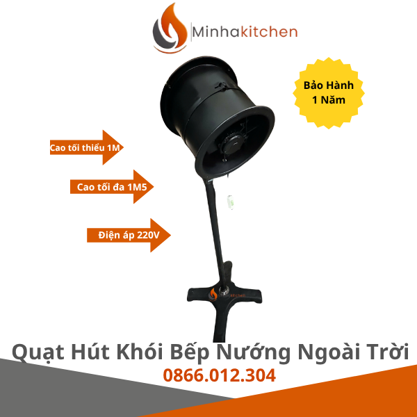 Quạt hút khói cho bếp nướng vỉa hè mô tả thông số