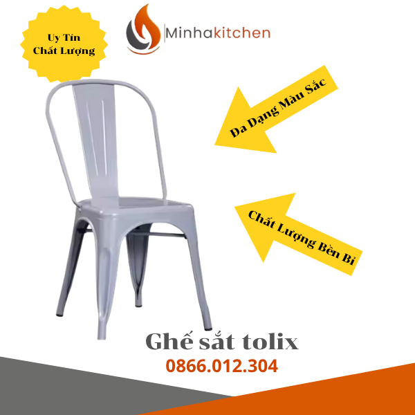 Ghế Tolix màu đa dạng cho nhà hàng
