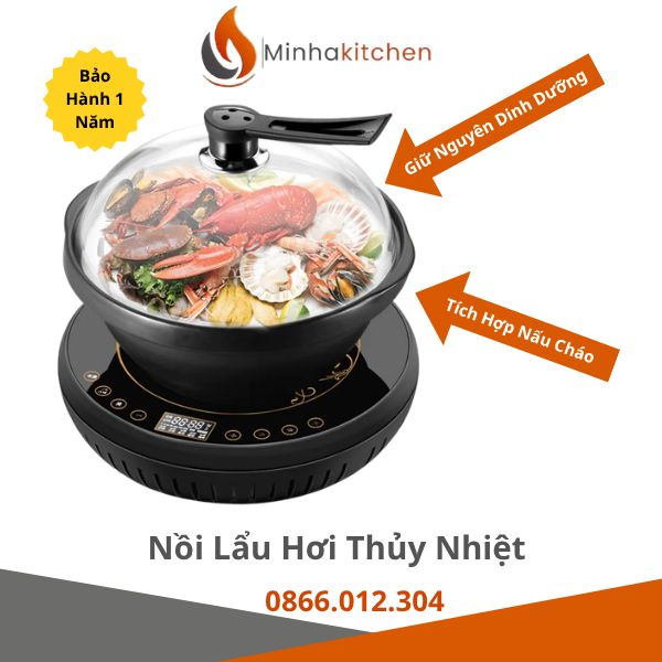 Nồi lẩu hơi thủy nhiệt HongKong phù hợp nhà hàng, quán lẩu