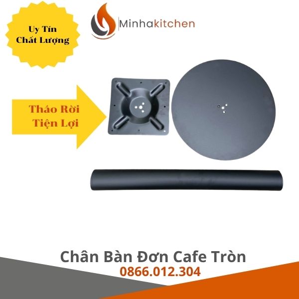 chân bàn cafe tròn sắt tháo lắp tiện lợi cho quán