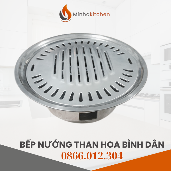 bếp nướng than hoa lắp đặt đơn giản, dễ vệ sinh