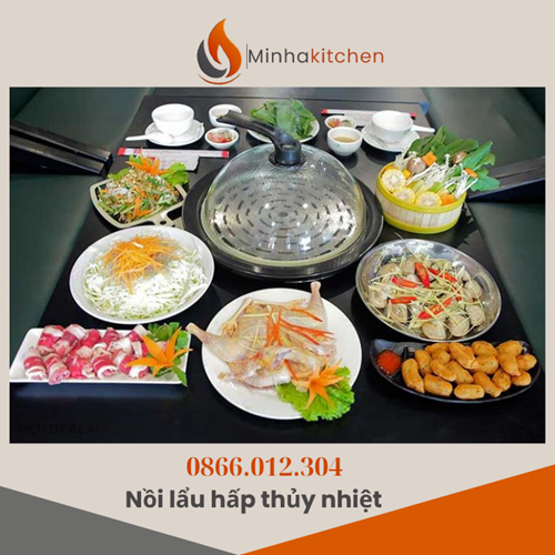 Nồi lẩu hấp HongKong tích hợp nấu cháo cho nhà hàng