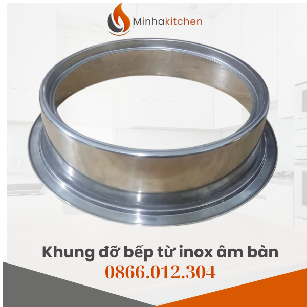 Khung đỡ inox âm bàn cho bếp lẩu nhà hàng