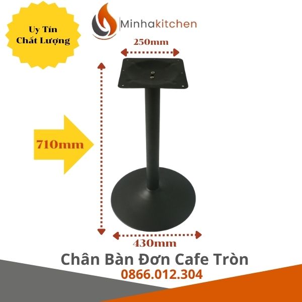 mặt bàn veneer composite cao su lắp với chân trụ sắt